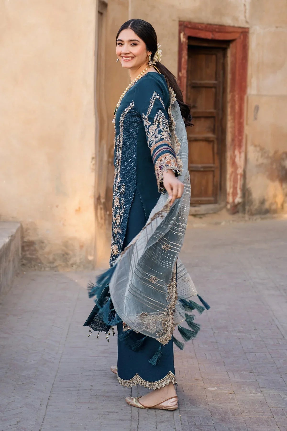Imrozia Premium | Meeras Luxury Eid 25 | I-223 NEELAM - Aqsa Fabrics