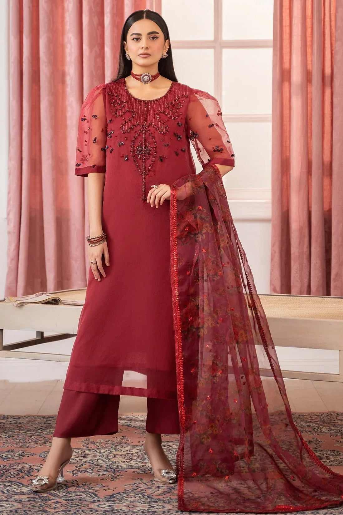 Charizma | Festive Pret | CMA-5-119 R - Aqsa Fabrics