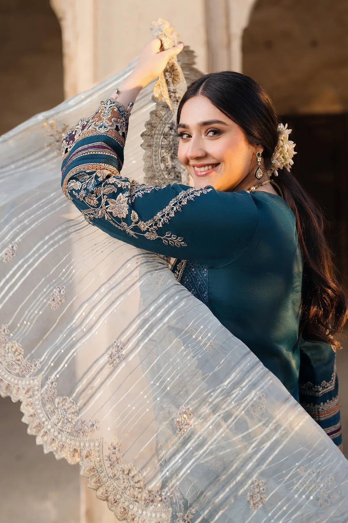 Imrozia Premium | Meeras Luxury Eid 25 | I-223 NEELAM - Aqsa Fabrics