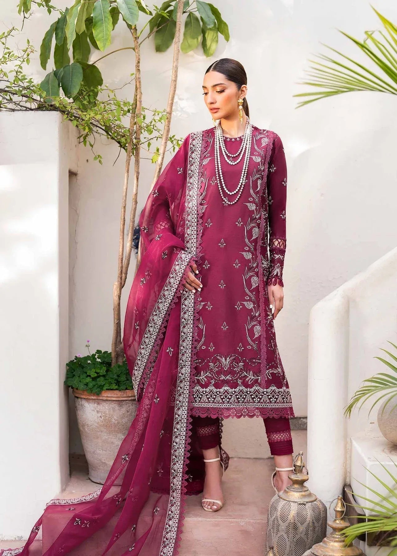 Akbar Aslam | Pret Lawn | PRESTIGE - Aqsa Fabrics