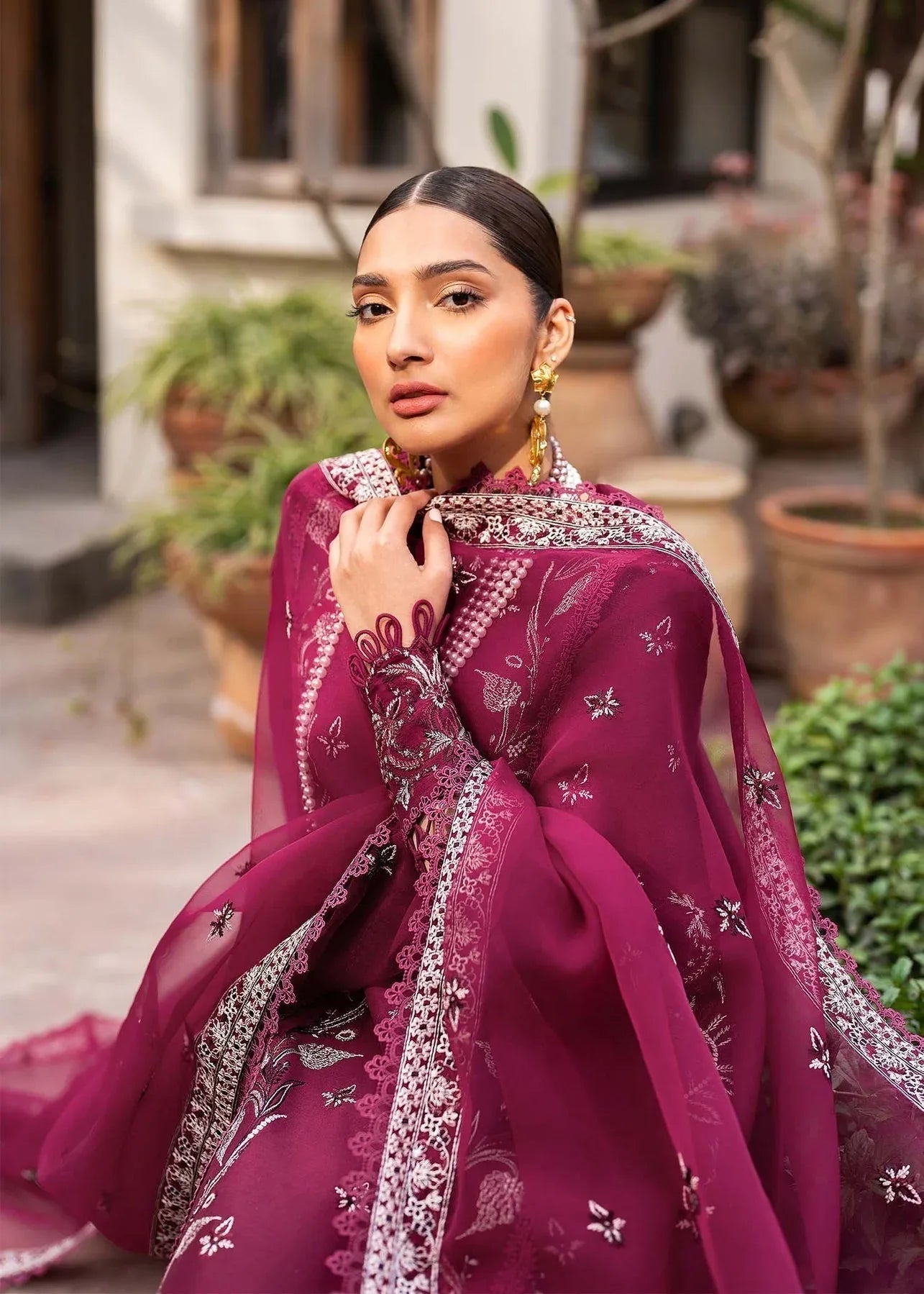 Akbar Aslam | Pret Lawn | PRESTIGE - Aqsa Fabrics