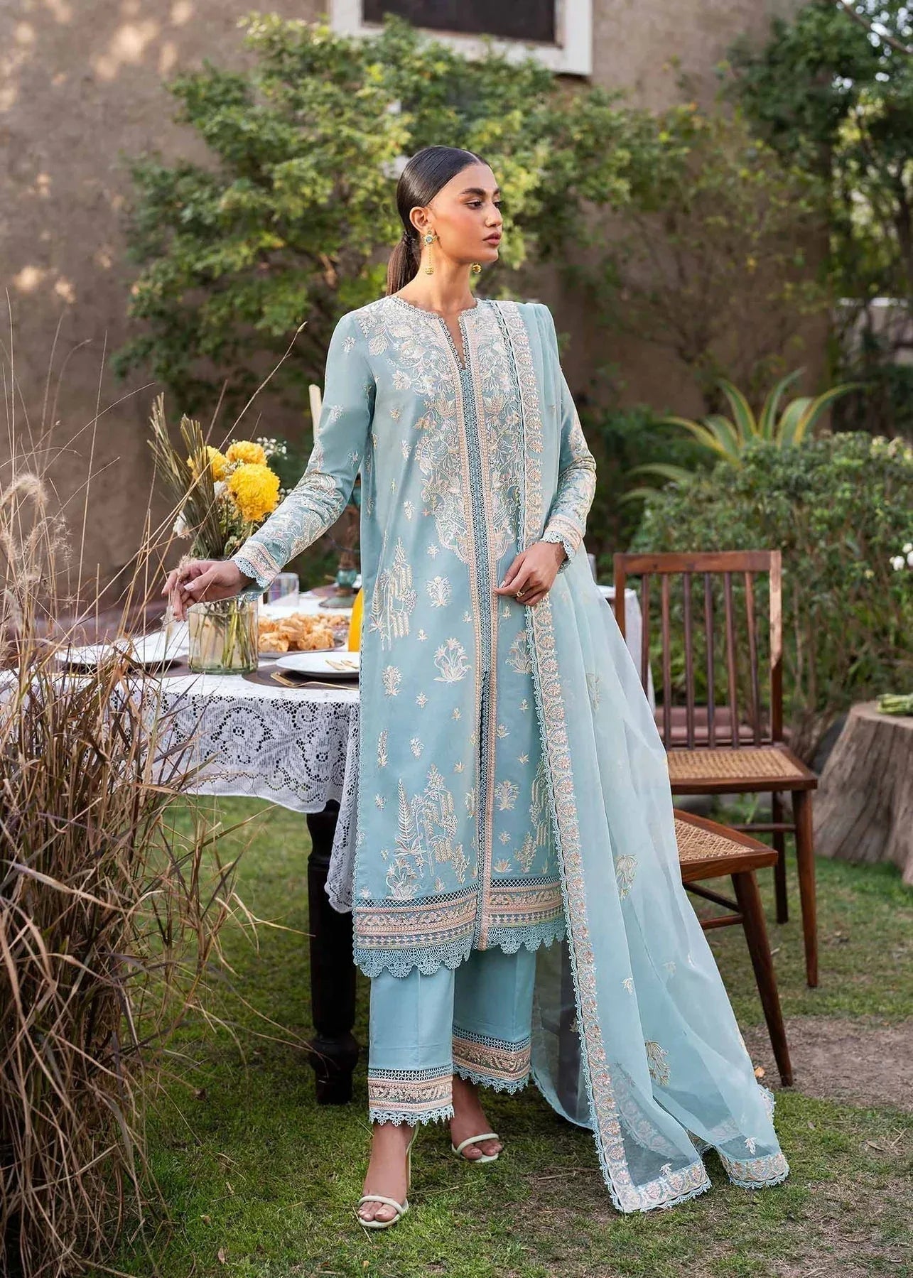 Akbar Aslam | Pret Lawn | LUEUR - Aqsa Fabrics