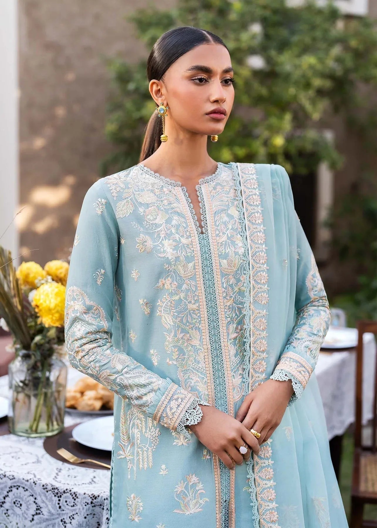 Akbar Aslam | Pret Lawn | LUEUR - Aqsa Fabrics