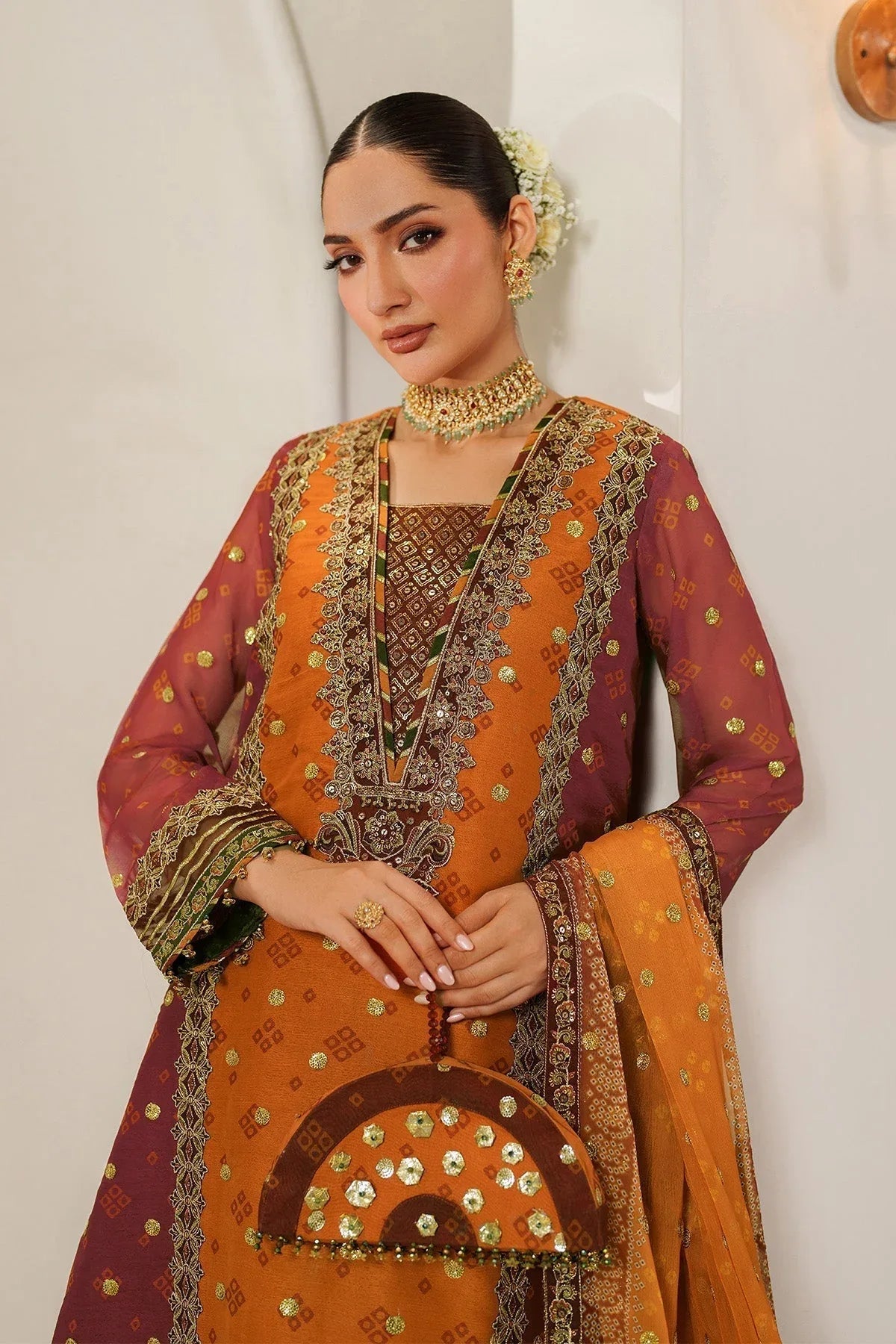 Alizeh | Fleur Chiffon |  AF-CH-2194-Zyne - Aqsa Fabrics