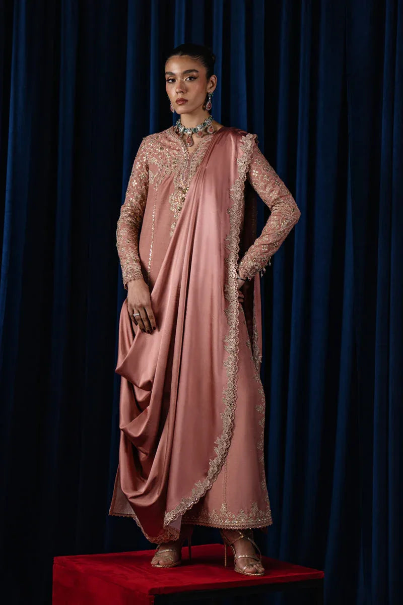 Qalamkar | Luxe Pret | CR-01 NYLA - Aqsa Fabrics