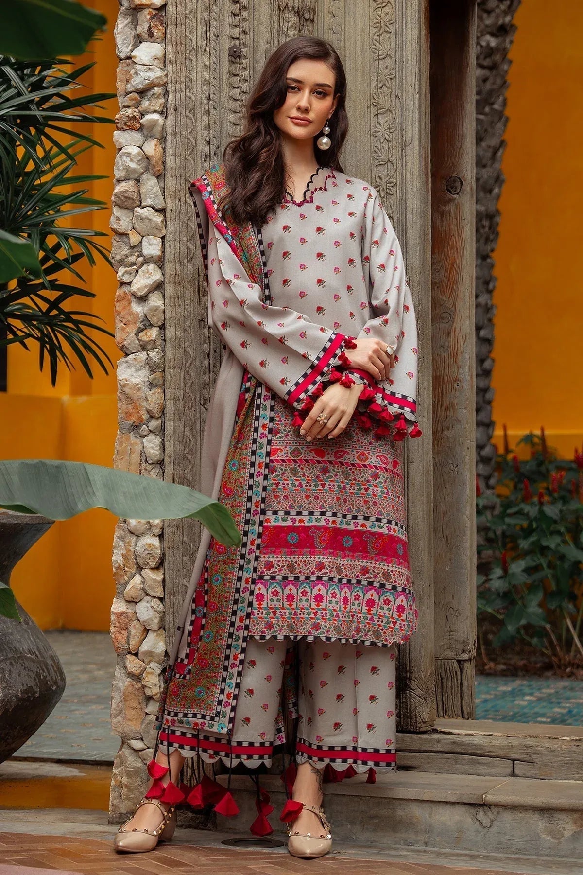 Charizma | C Prints Winter 25 |  3-PC Unstitched Printed Linen Collection CPW5-01 - Aqsa Fabrics