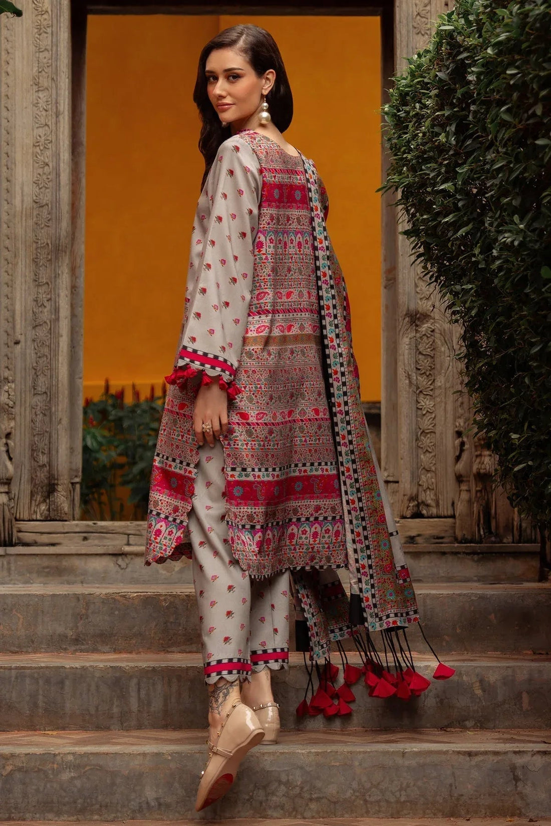 Charizma | C Prints Winter 25 |  3-PC Unstitched Printed Linen Collection CPW5-01 - Aqsa Fabrics