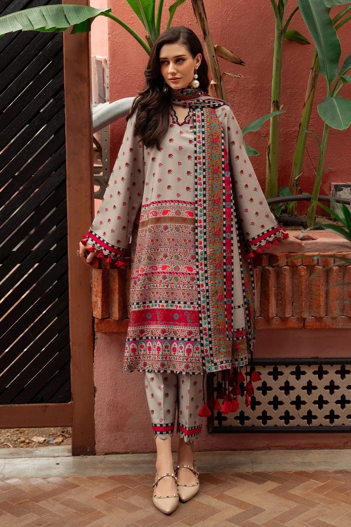 Charizma | C Prints Winter 25 |  3-PC Unstitched Printed Linen Collection CPW5-01 - Aqsa Fabrics