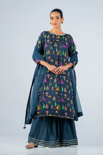 Ego | Diva Premium | KHIRKI 3 PIECE - Aqsa Fabrics