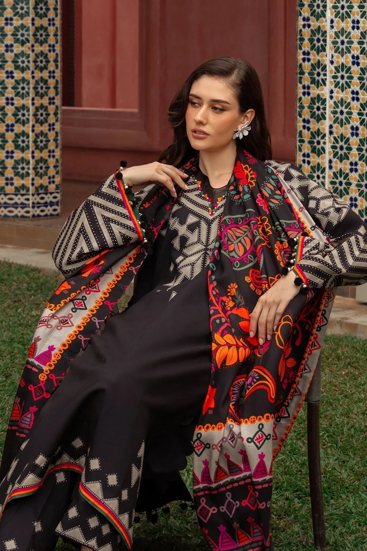 Charizma | C Prints Winter 25 |  3-PC Unstitched Printed Linen Collection CPW5-06 - Aqsa Fabrics