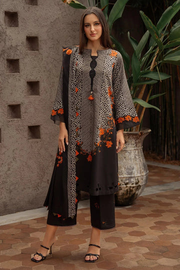 Charizma | C Prints Winter 25 |  3-PC Unstitched Printed Linen Collection CPW5-08 - Aqsa Fabrics