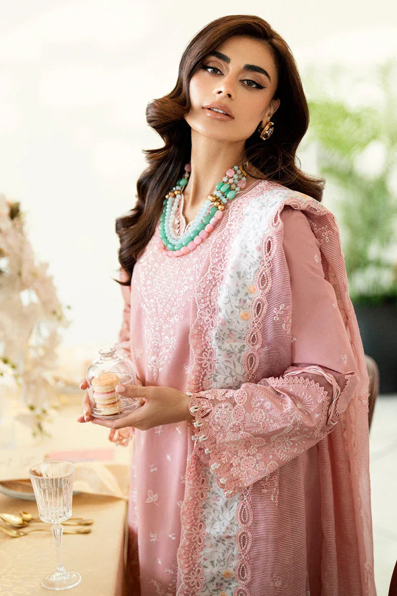 Qalamkar | Chikankari Lawn 25' | CS-05 Ruvina - Aqsa Fabrics