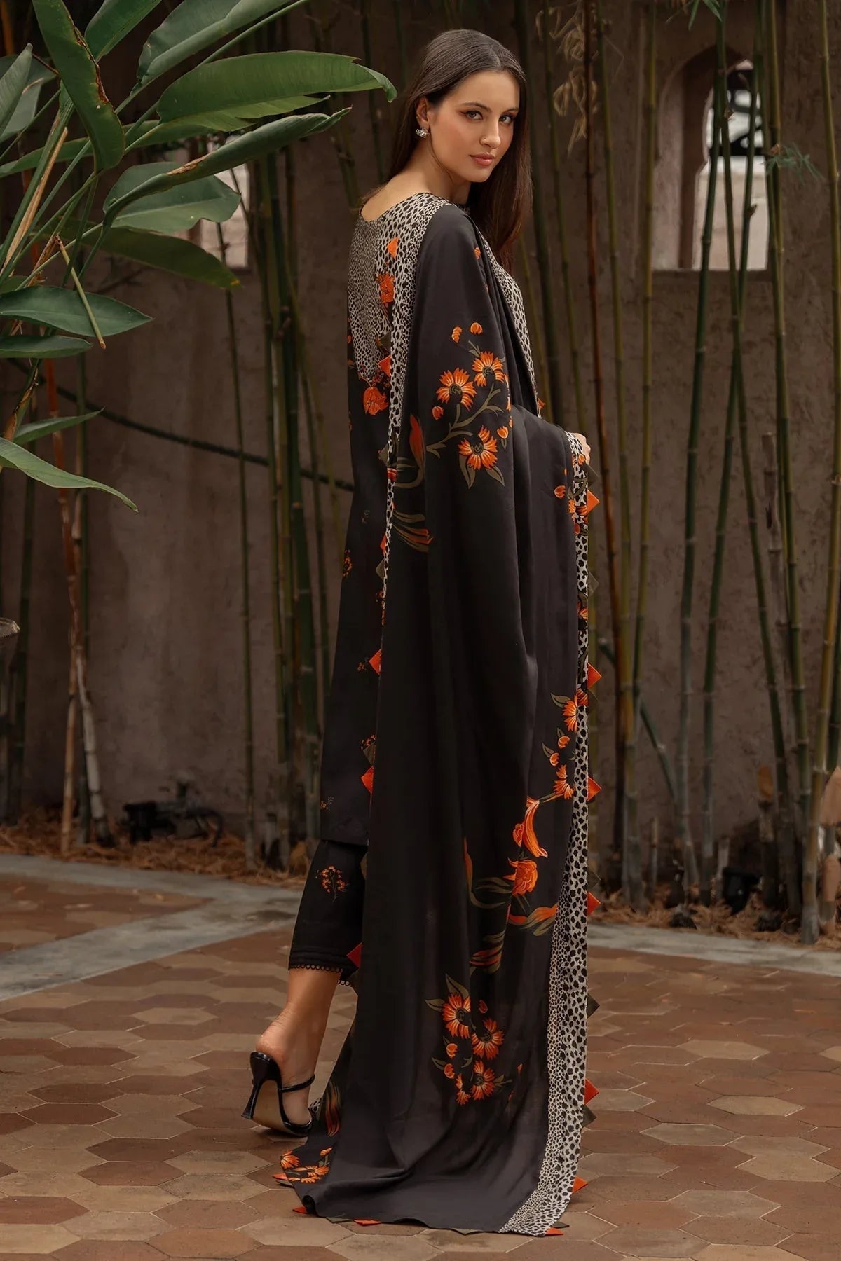 Charizma | C Prints Winter 25 |  3-PC Unstitched Printed Linen Collection CPW5-08 - Aqsa Fabrics