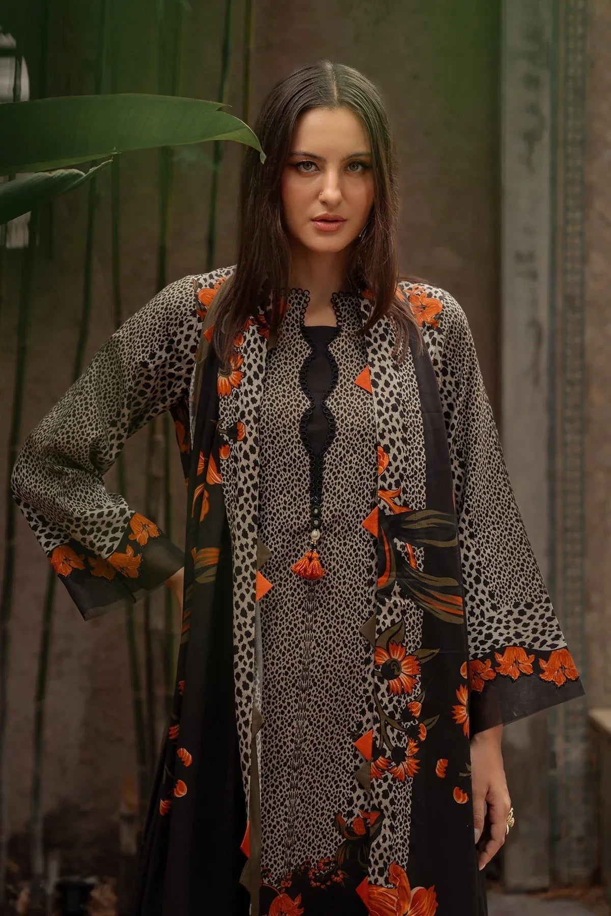 Charizma | C Prints Winter 25 |  3-PC Unstitched Printed Linen Collection CPW5-08 - Aqsa Fabrics