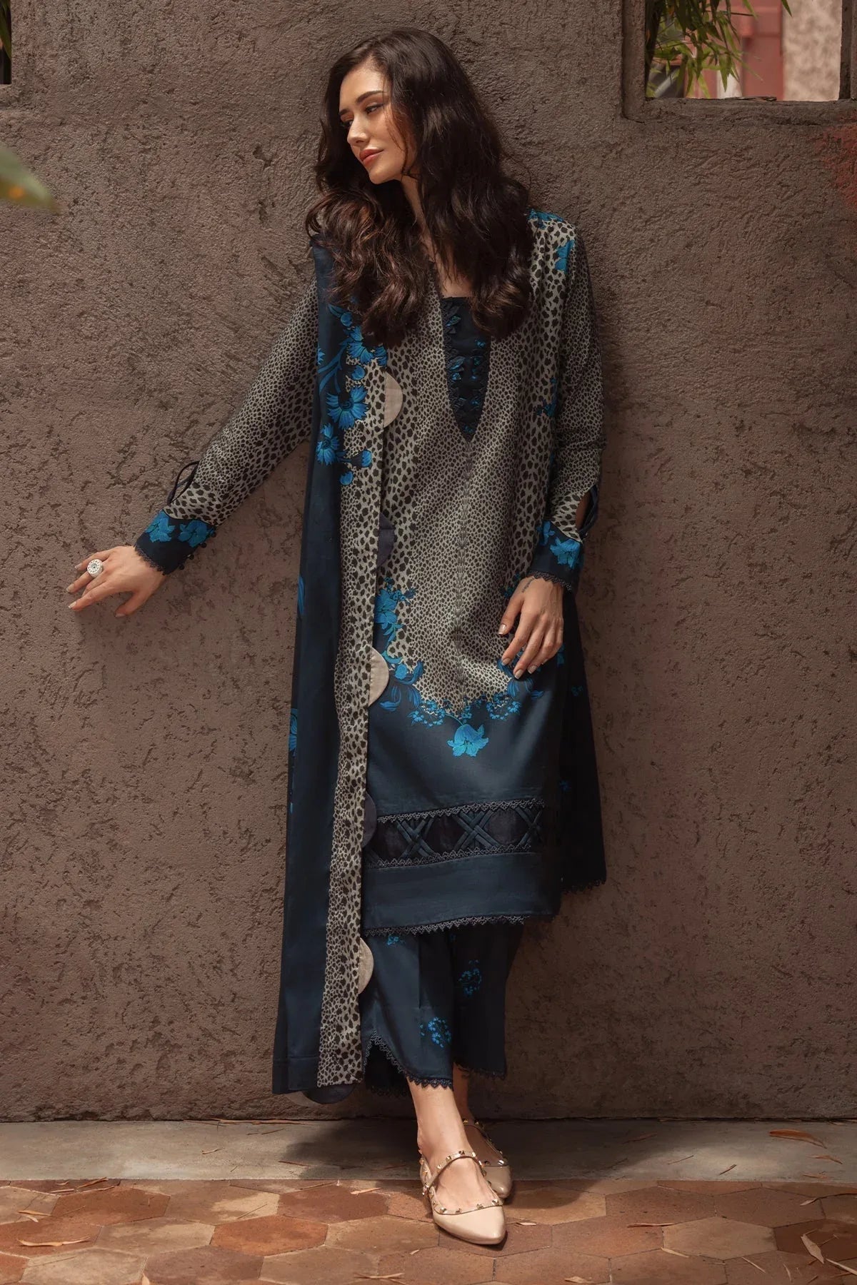 Charizma | C Prints Winter 25 |  3-PC Unstitched Printed Linen Collection CPW5-02 - Aqsa Fabrics