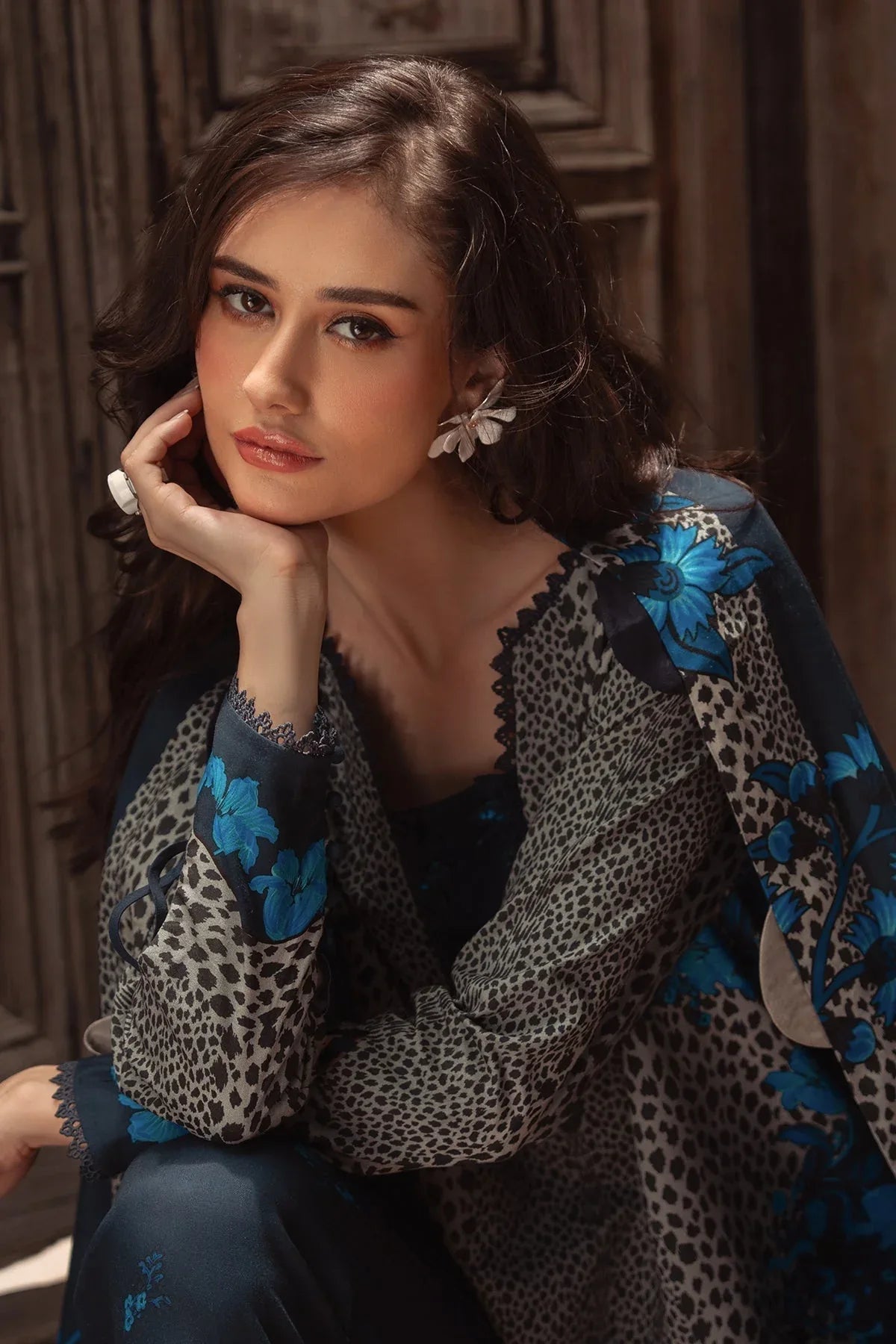 Charizma | C Prints Winter 25 |  3-PC Unstitched Printed Linen Collection CPW5-02 - Aqsa Fabrics