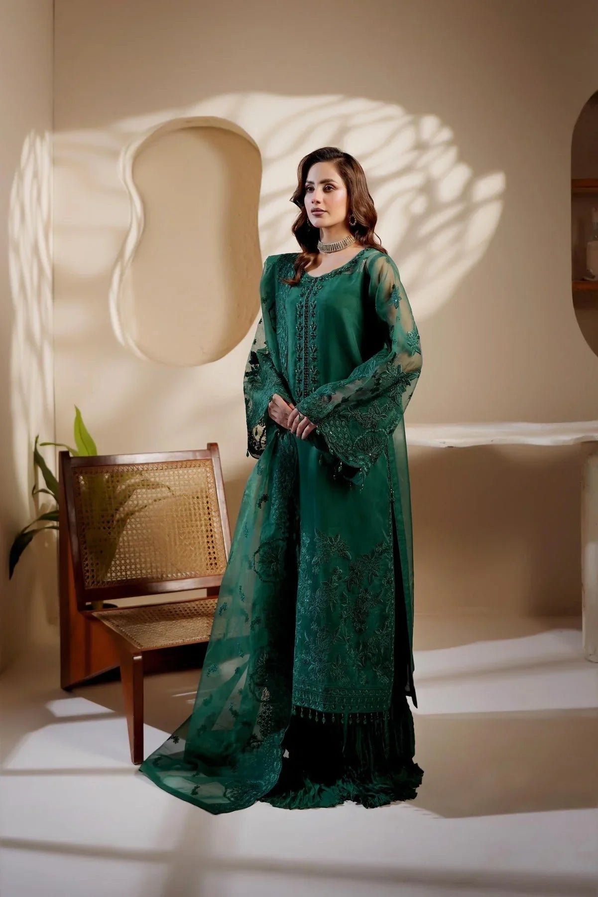 Maryams | Noir Luxe | MERSERA-NOR-1403 - Aqsa Fabrics