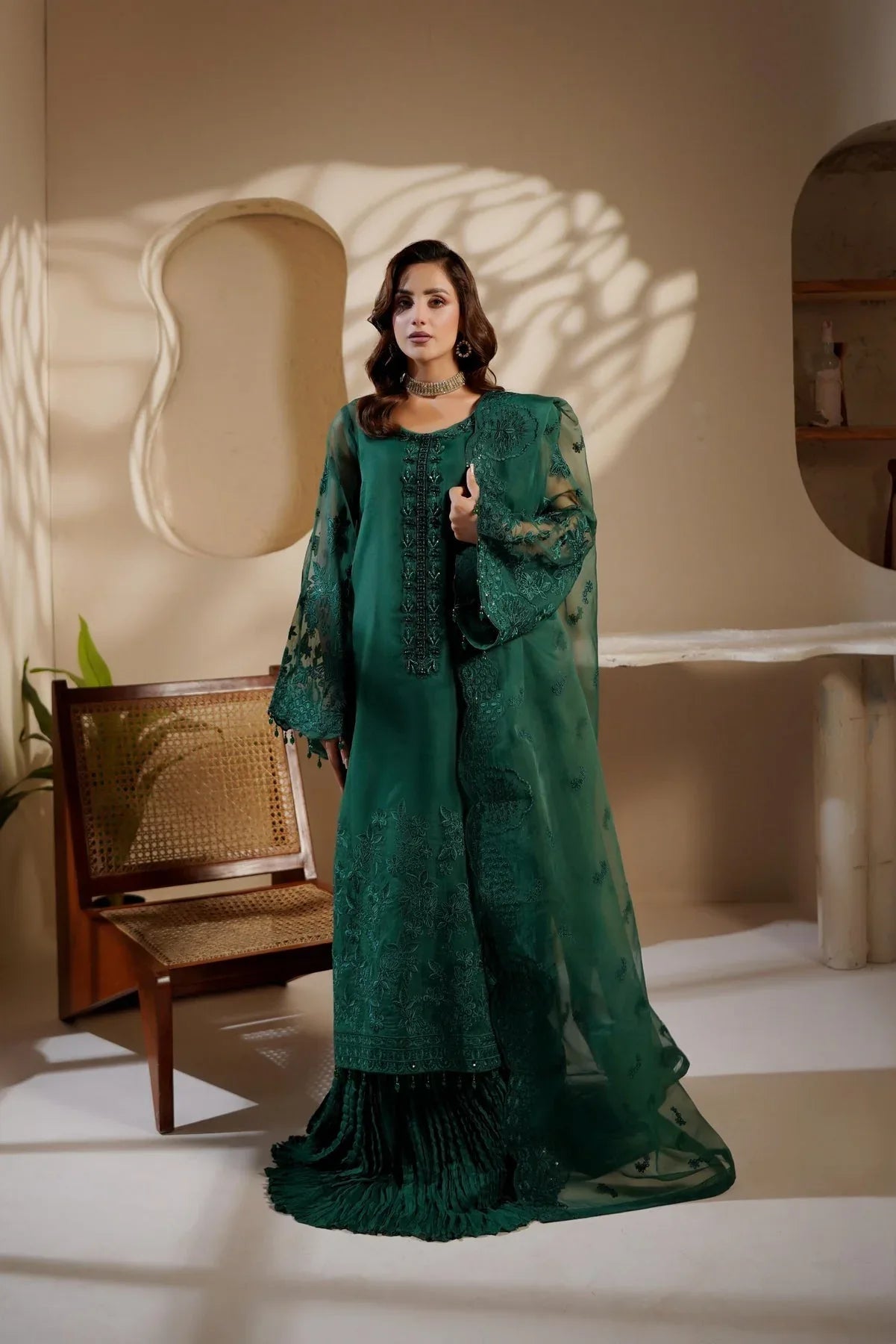 Maryams | Noir Luxe | MERSERA-NOR-1403 - Aqsa Fabrics