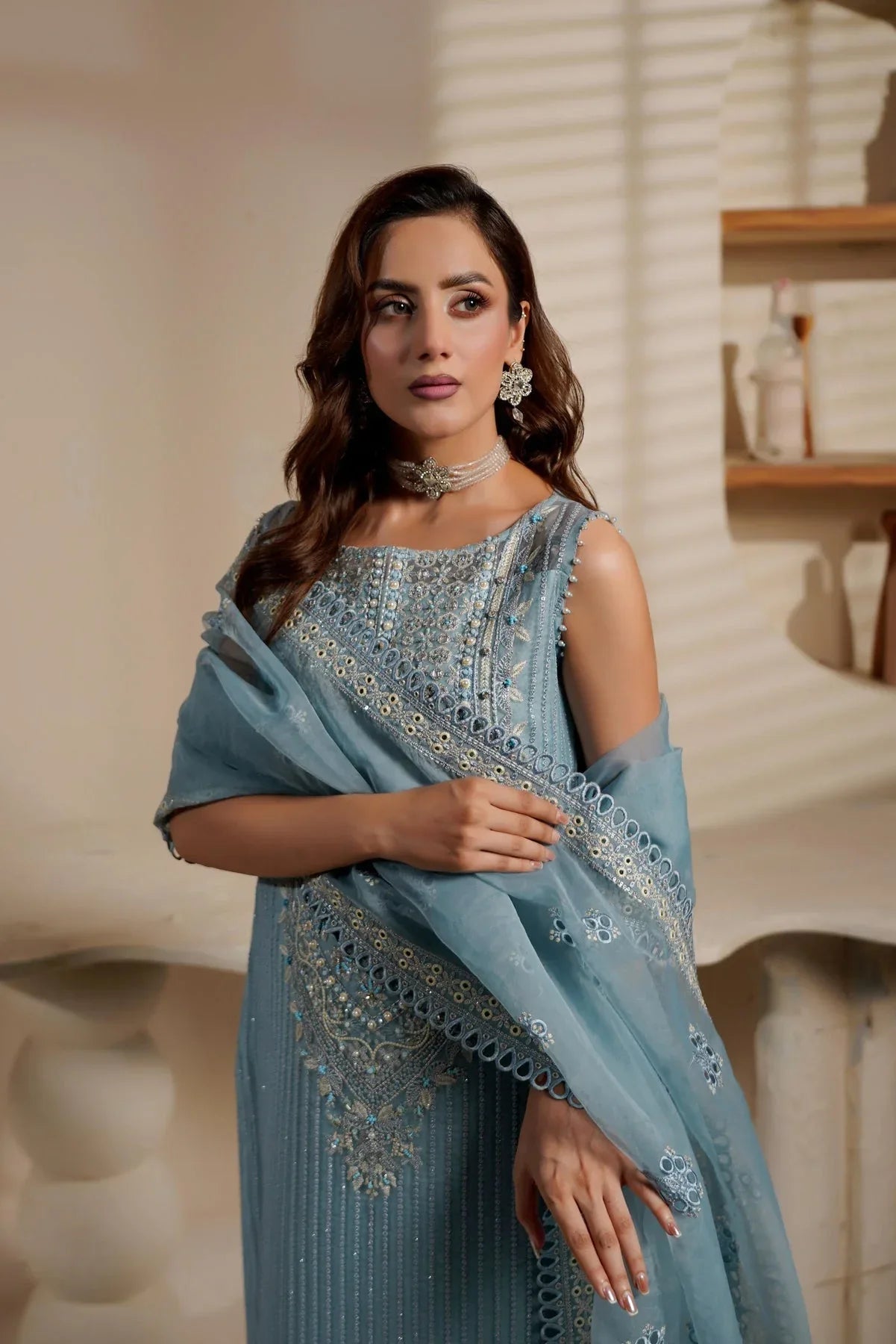 Maryams | Noir Luxe | LATISSA-NOR-1405 - Aqsa Fabrics