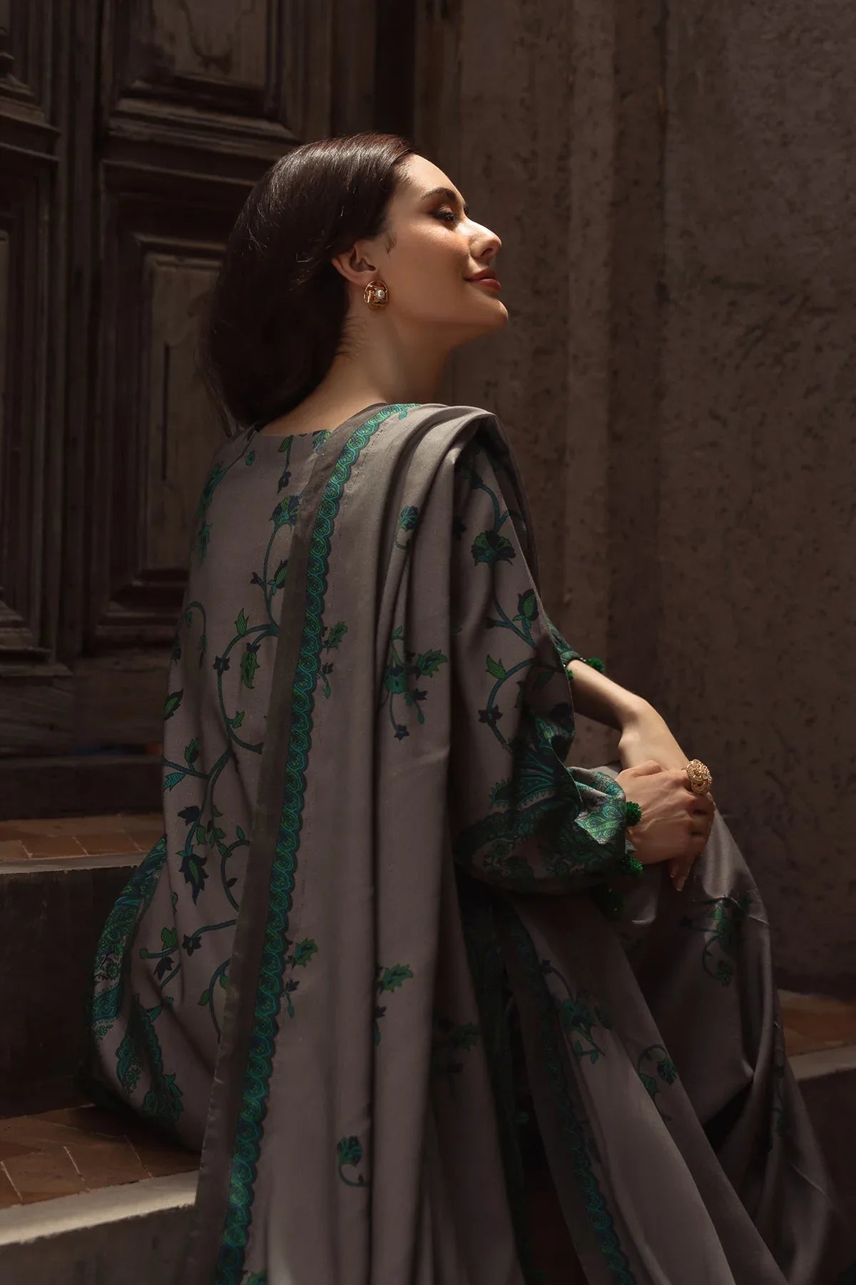 Charizma | C Prints Winter 25 |  3-PC Unstitched Printed Linen Collection CPW5-07 - Aqsa Fabrics