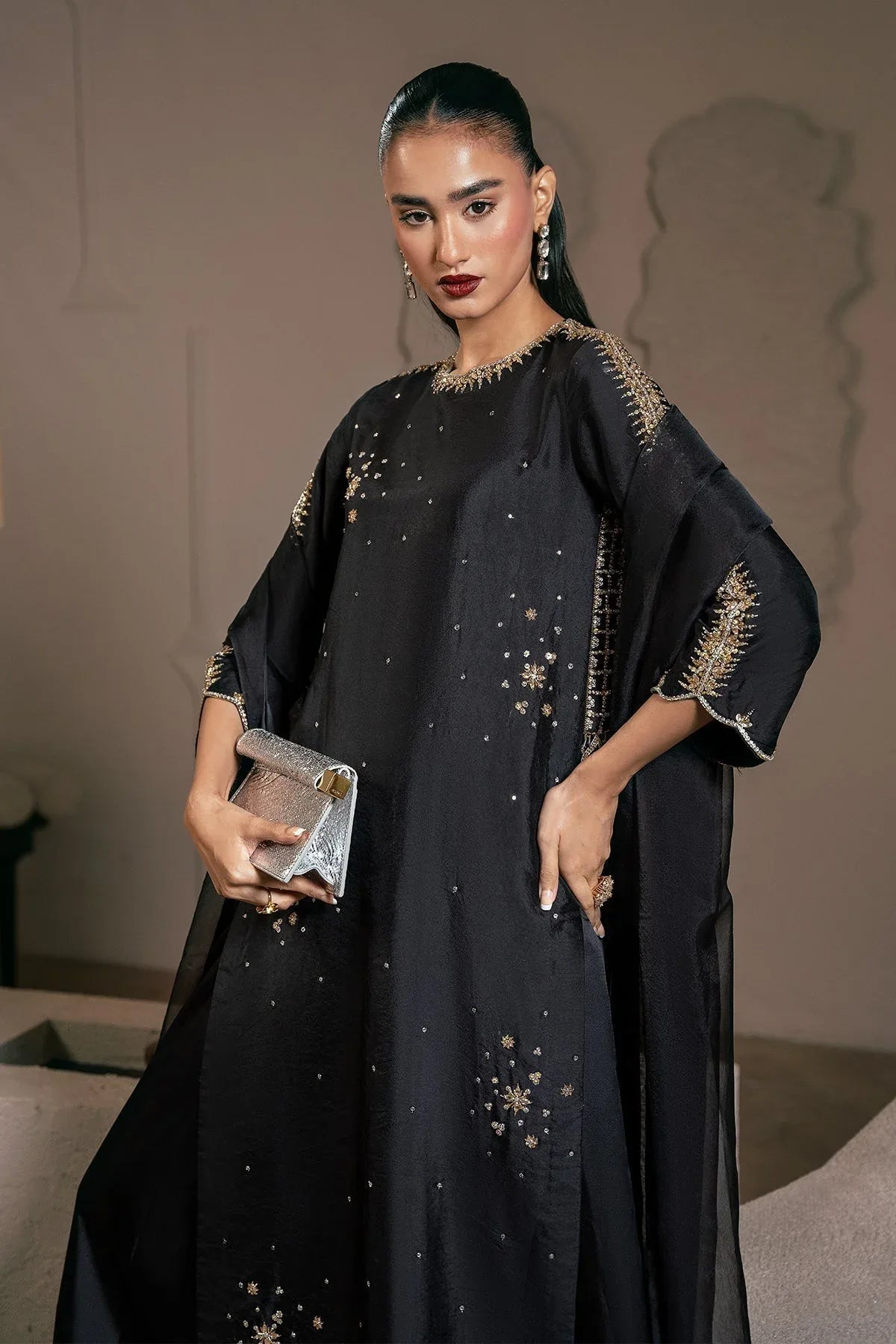 Mina Kashif | Emilie Formals | Black Noir - Aqsa Fabrics