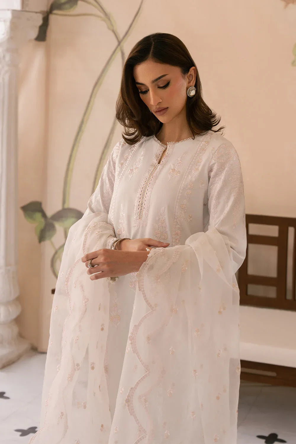 Maryum N Maria | Eid Luxury Lawn 25 | AREZOO - MS50153 - Aqsa Fabrics