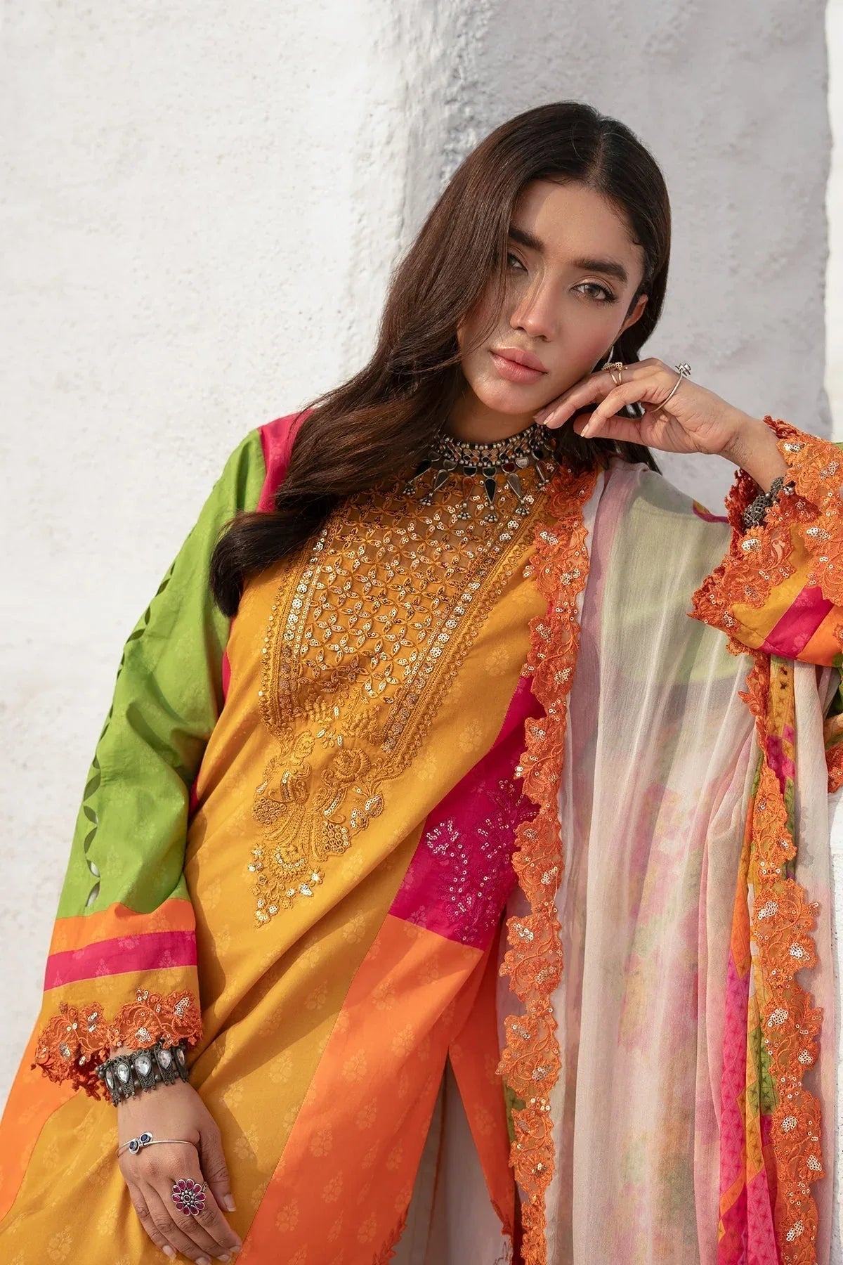 Charizma | Rangoli Lawn | CRO5-06 - Aqsa Fabrics