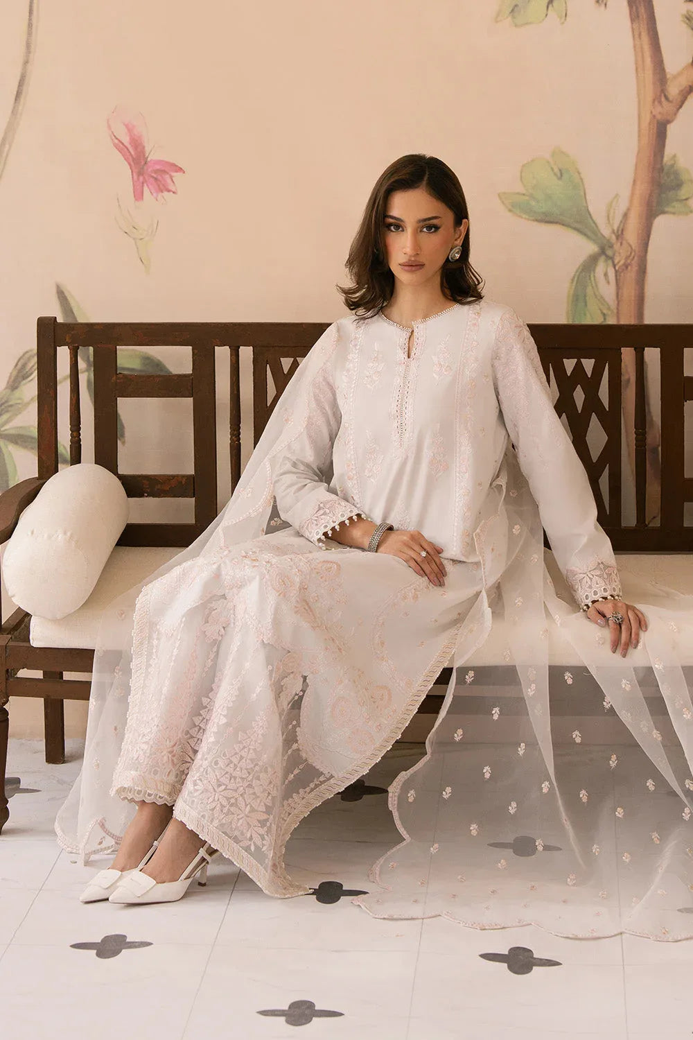 Maryum N Maria | Eid Luxury Lawn 25 | AREZOO - MS50153 - Aqsa Fabrics