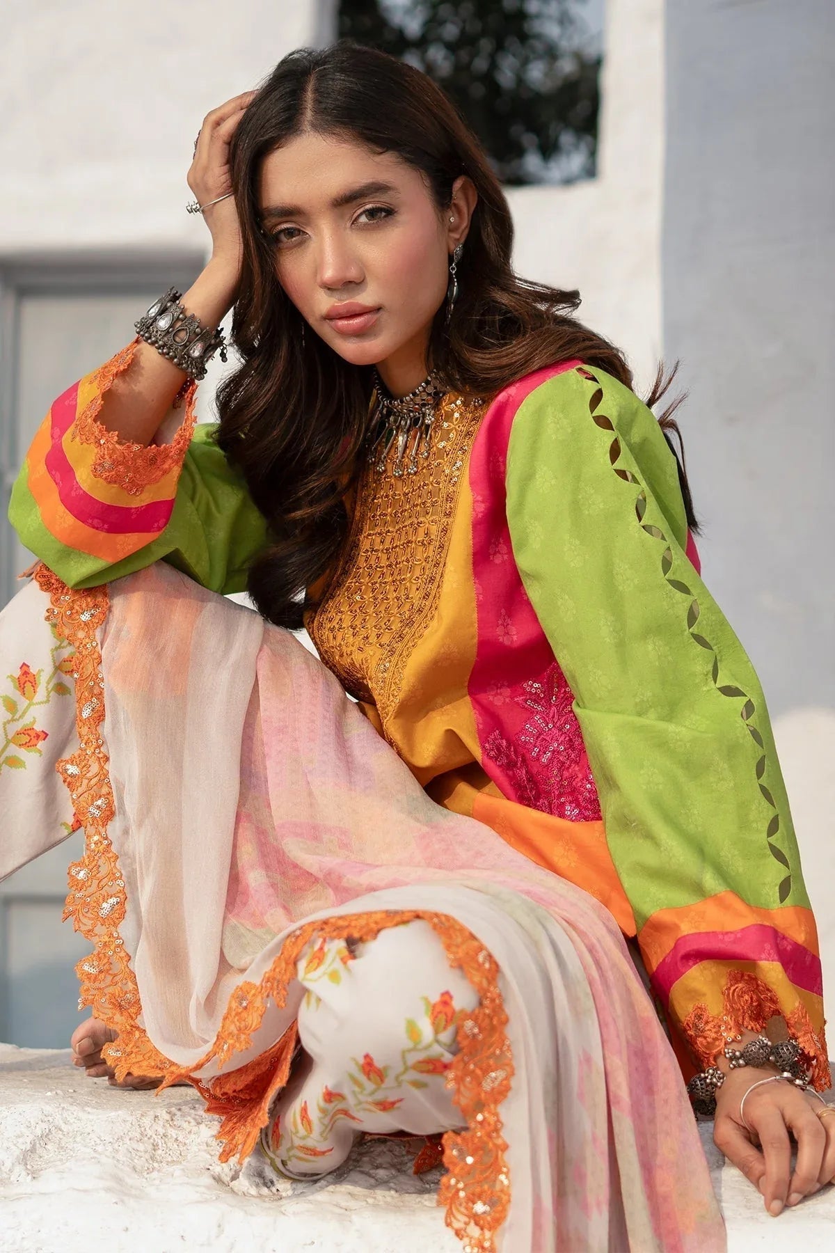 Charizma | Rangoli Lawn | CRO5-06 - Aqsa Fabrics