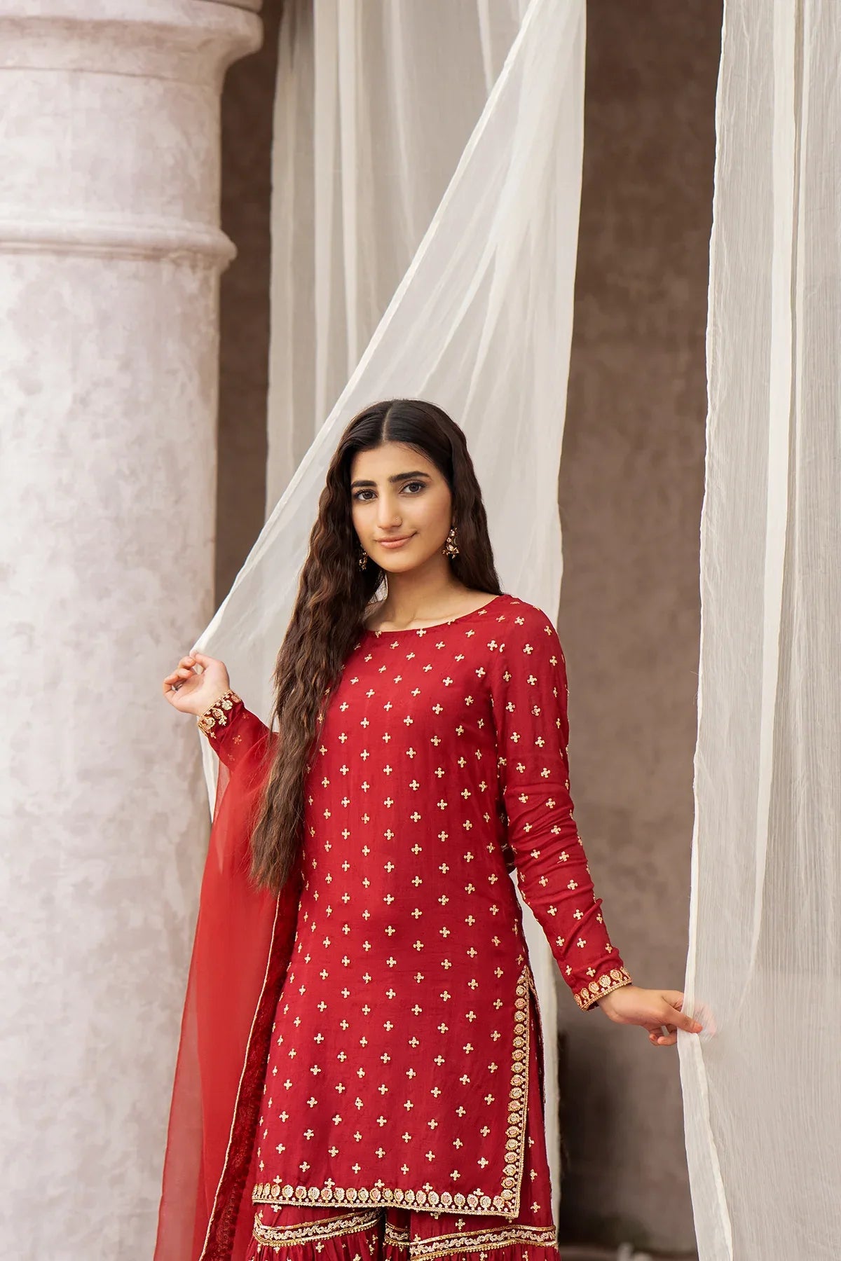 Erum Khan | Sakhiyan Formals | GULAB - Aqsa Fabrics