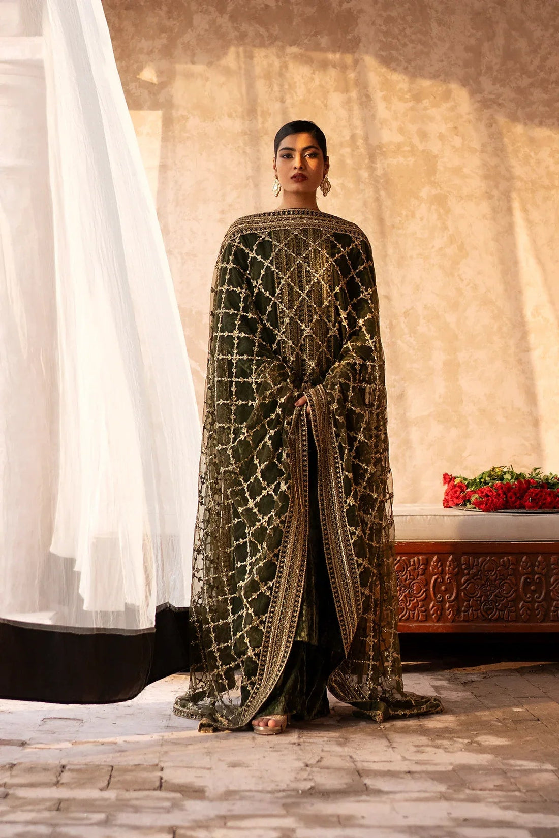 Erum Khan | Sakhiyan Formals | HENA - Aqsa Fabrics