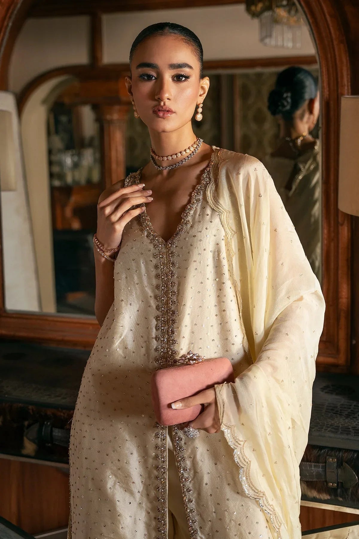 Mina Kashif | Emilie Formals | Rosia - Aqsa Fabrics