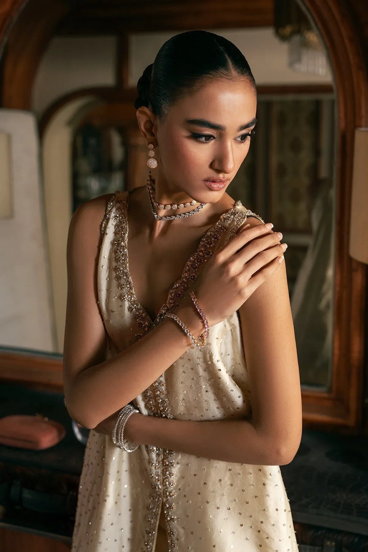 Mina Kashif | Emilie Formals | Rosia - Aqsa Fabrics