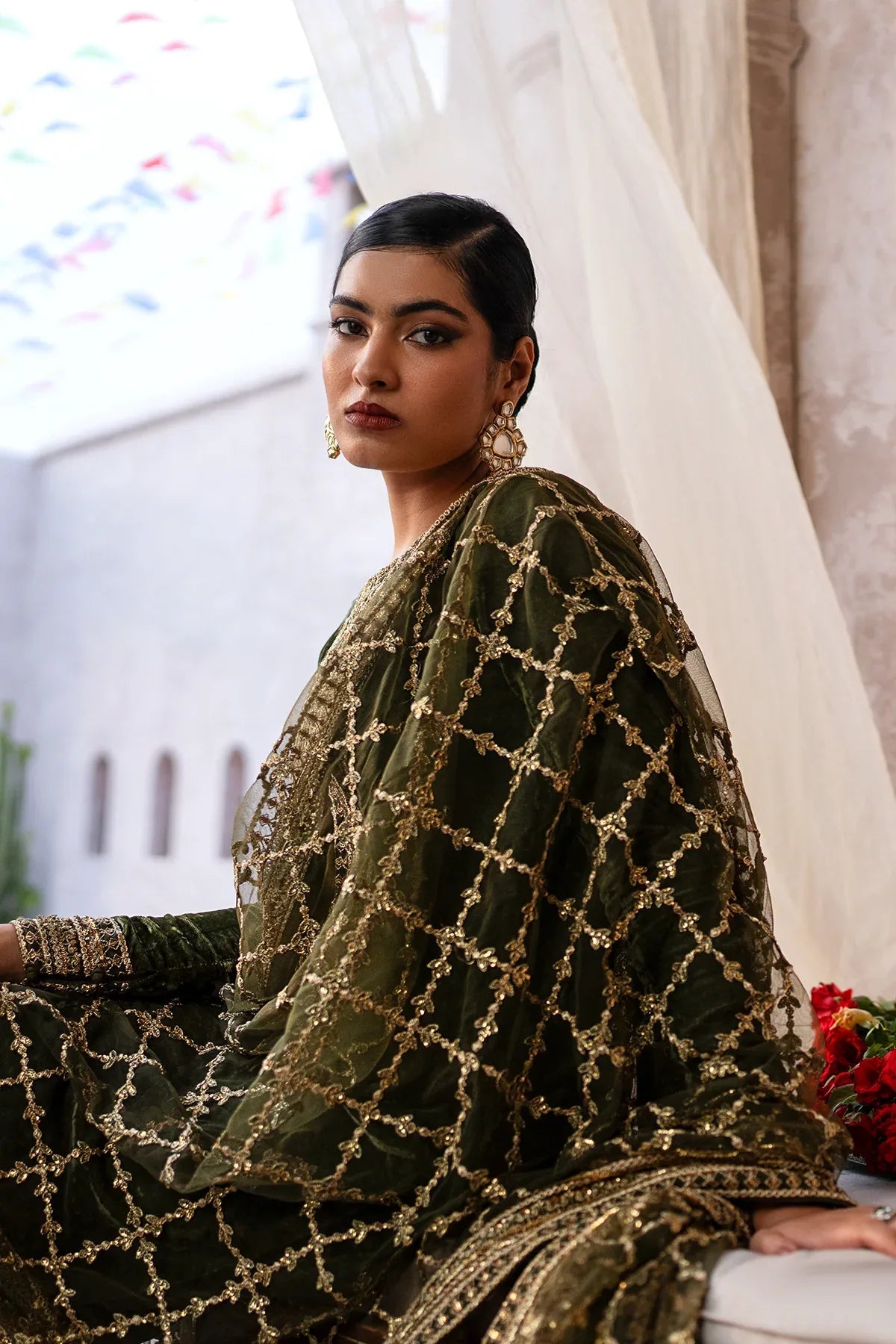 Erum Khan | Sakhiyan Formals | HENA - Aqsa Fabrics