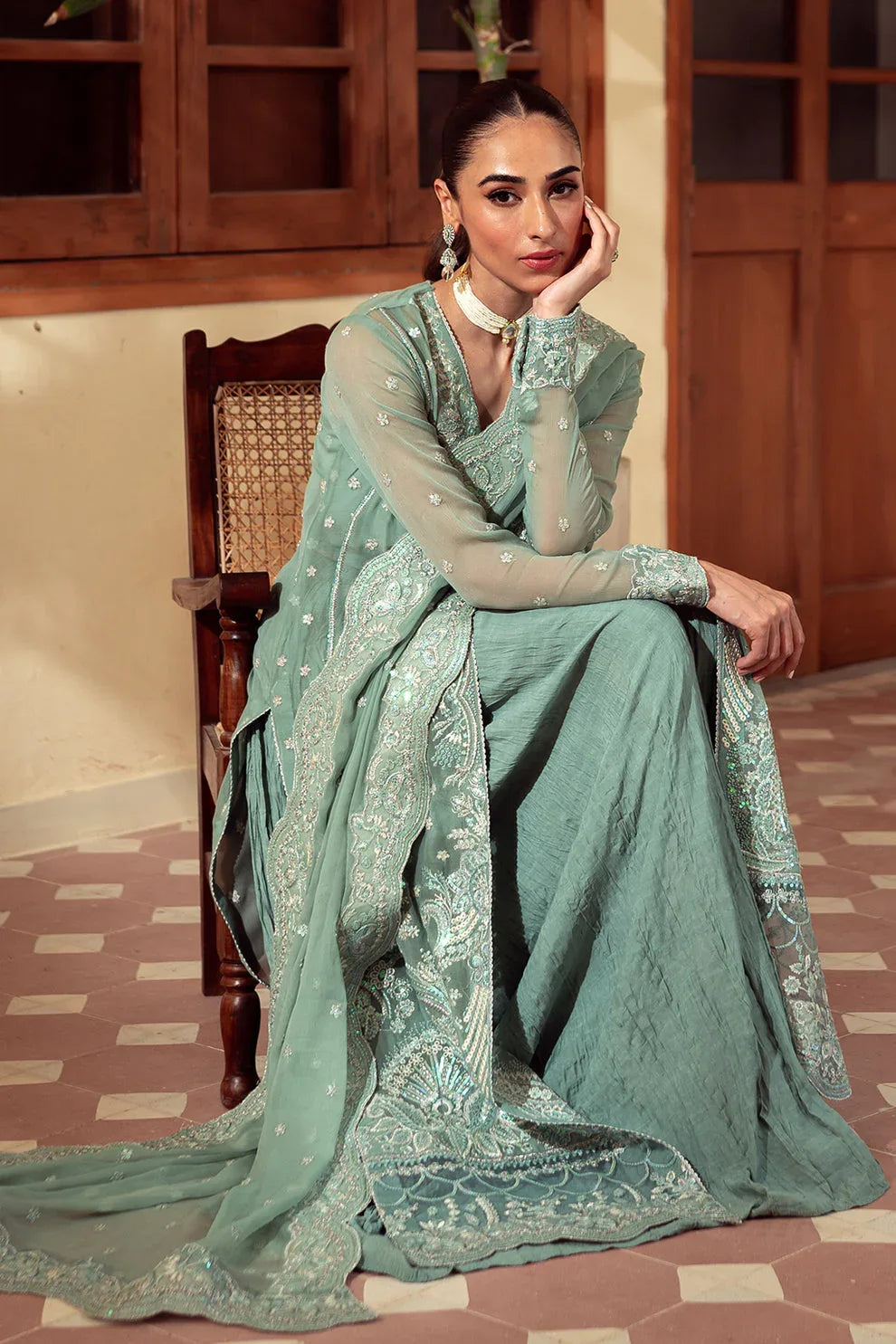 Neeshay | Dastaan Luxury Chiffon | Heer - Aqsa Fabrics