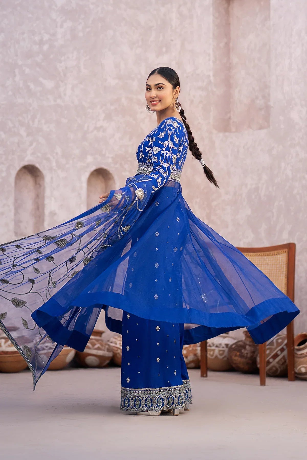 Erum Khan | Sakhiyan Formals | NARGIS - Aqsa Fabrics