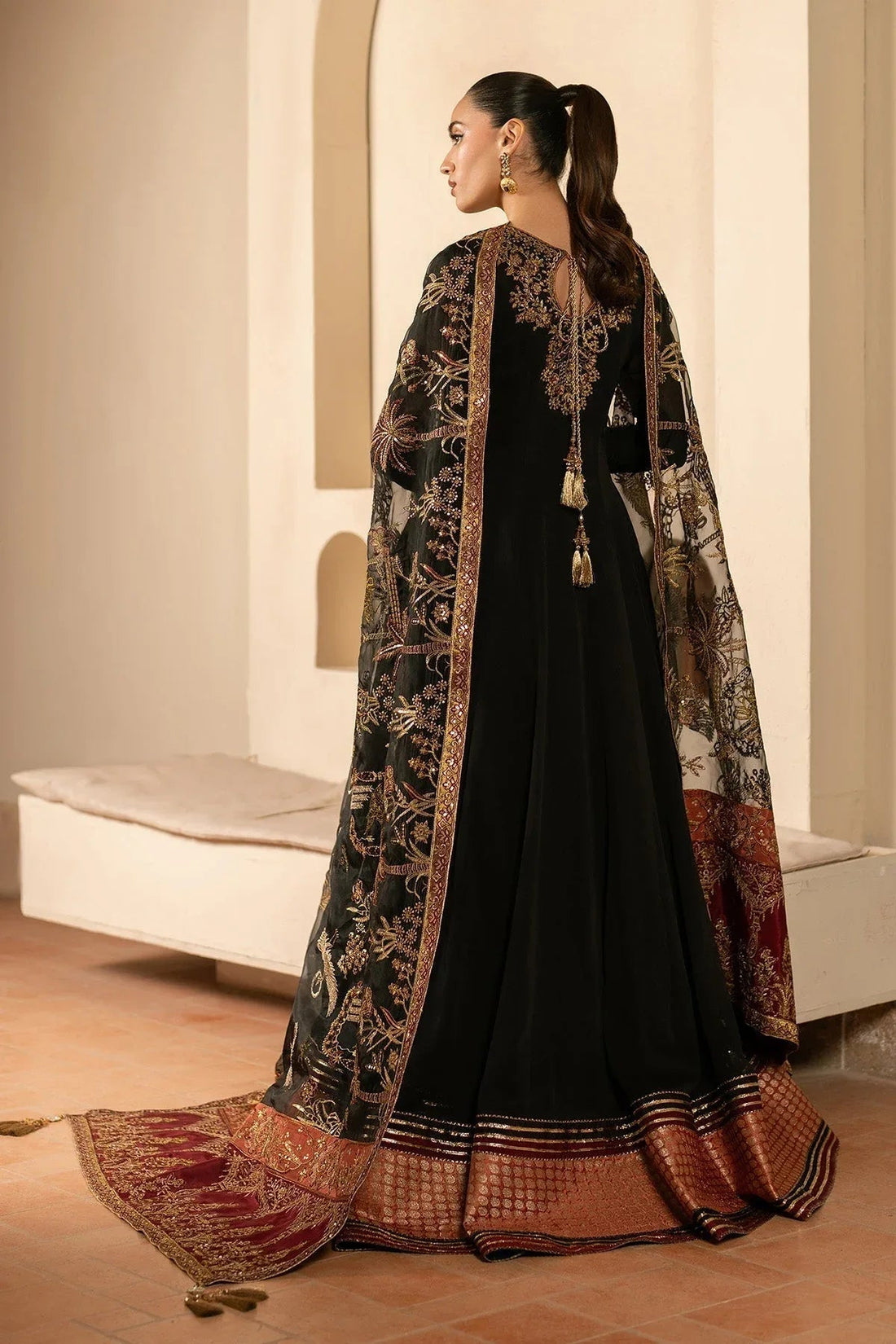 Alizeh | Ready to wear | Black Dress 3 piece - RTW1025 - Aqsa Fabrics