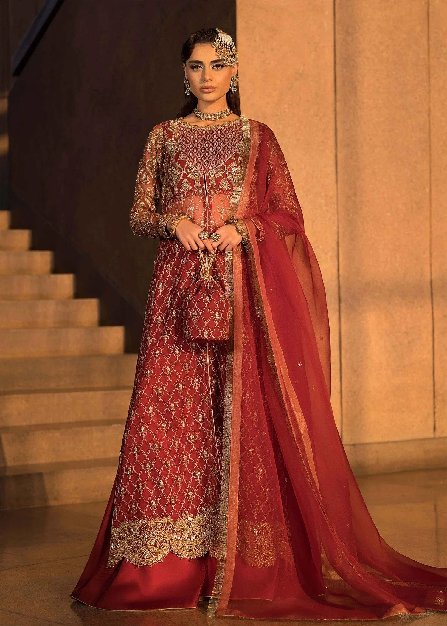 Mahum Asad | Dream a Little Dream of Me | Cherry - Aqsa Fabrics