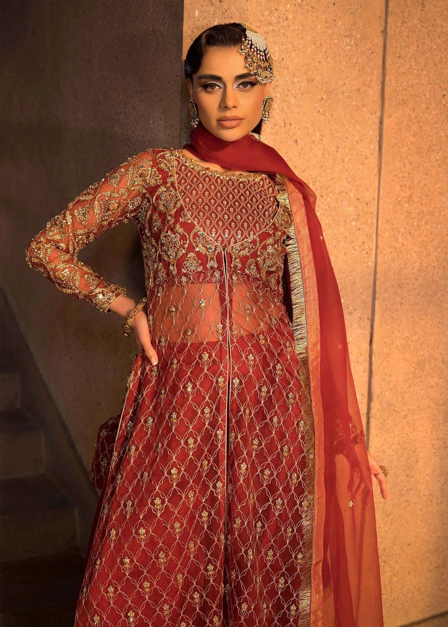 Mahum Asad | Dream a Little Dream of Me | Cherry - Aqsa Fabrics