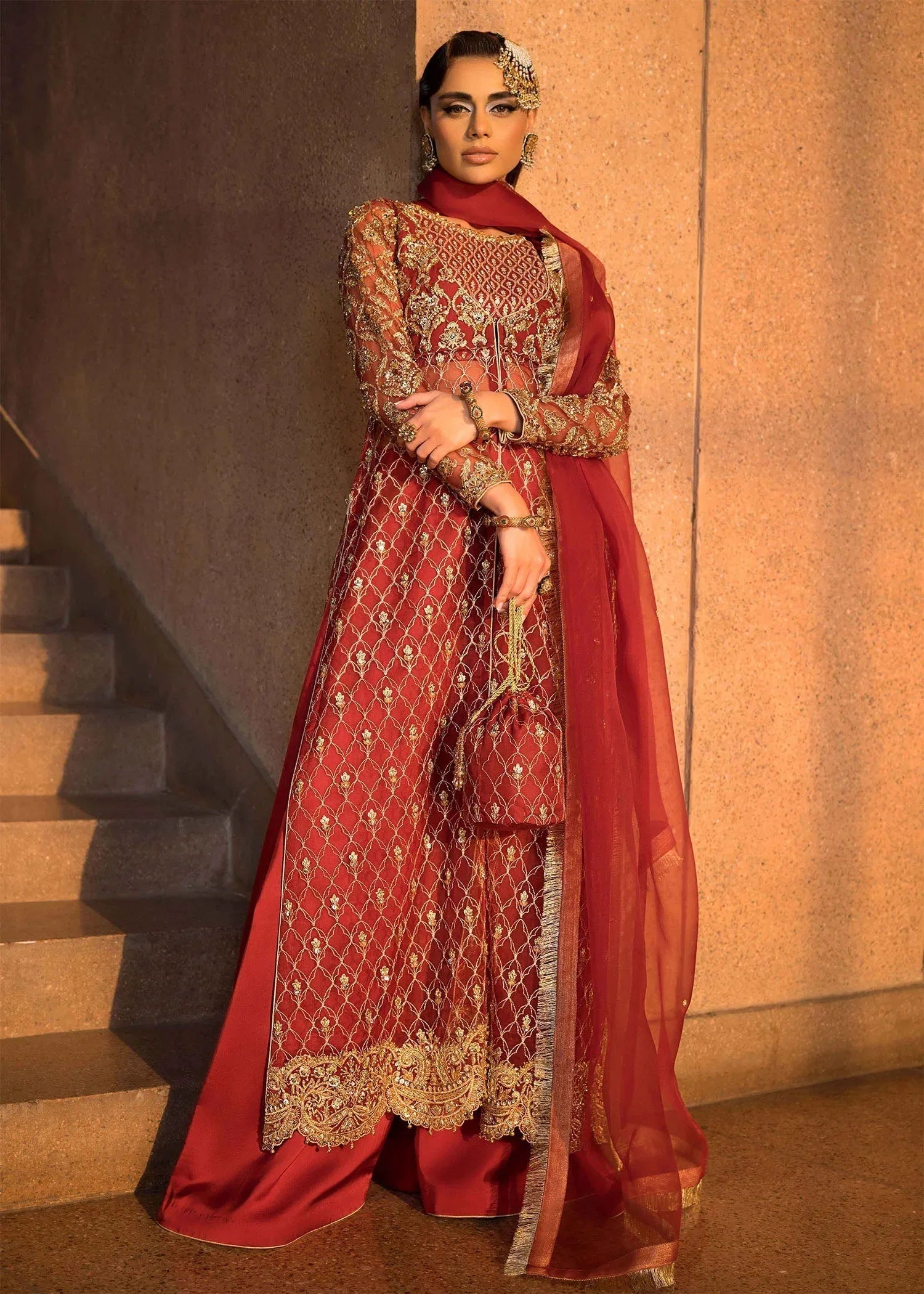 Mahum Asad | Dream a Little Dream of Me | Cherry - Aqsa Fabrics