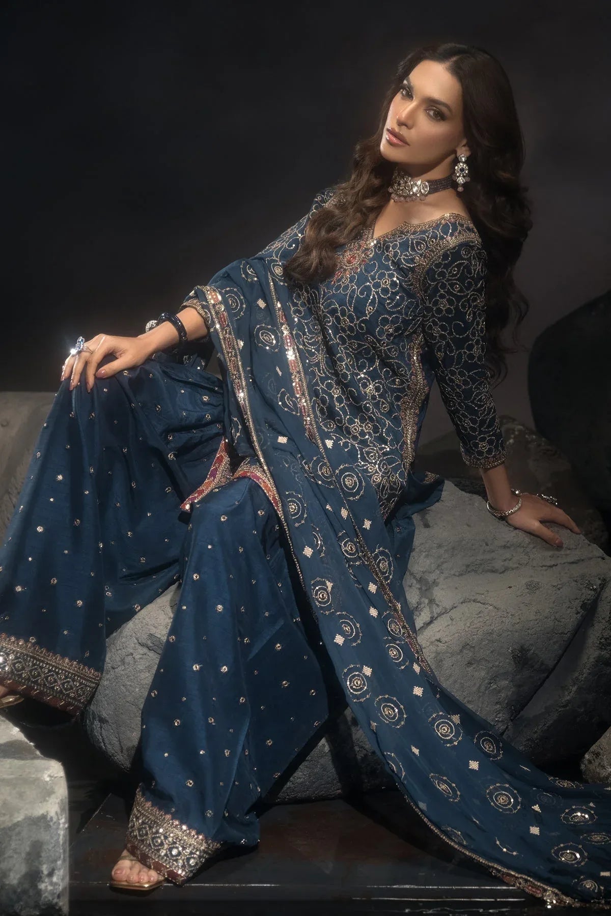 Charizma | Statement Dresses | CMA-4-118 - Aqsa Fabrics