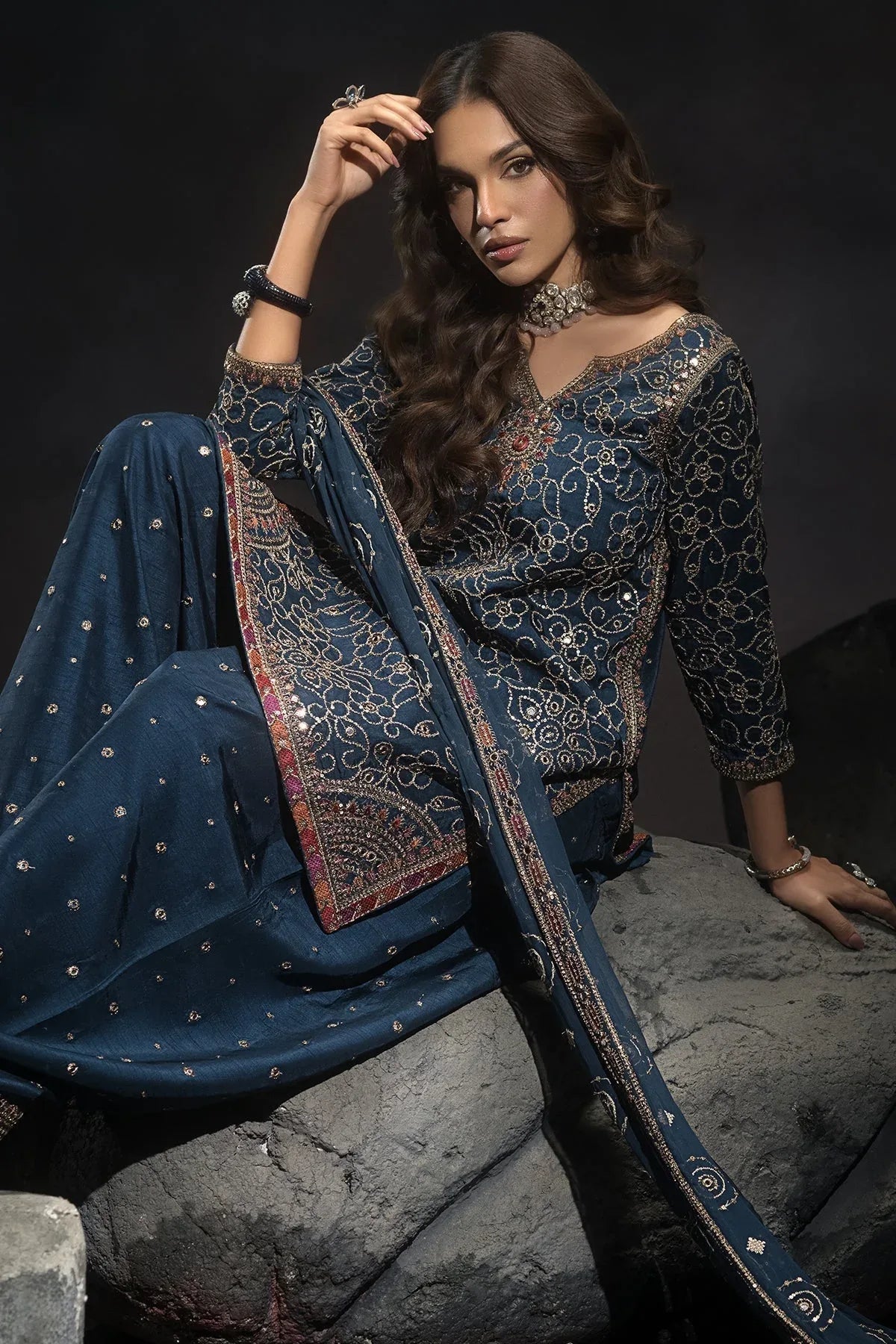 Charizma | Statement Dresses | CMA-4-118 - Aqsa Fabrics