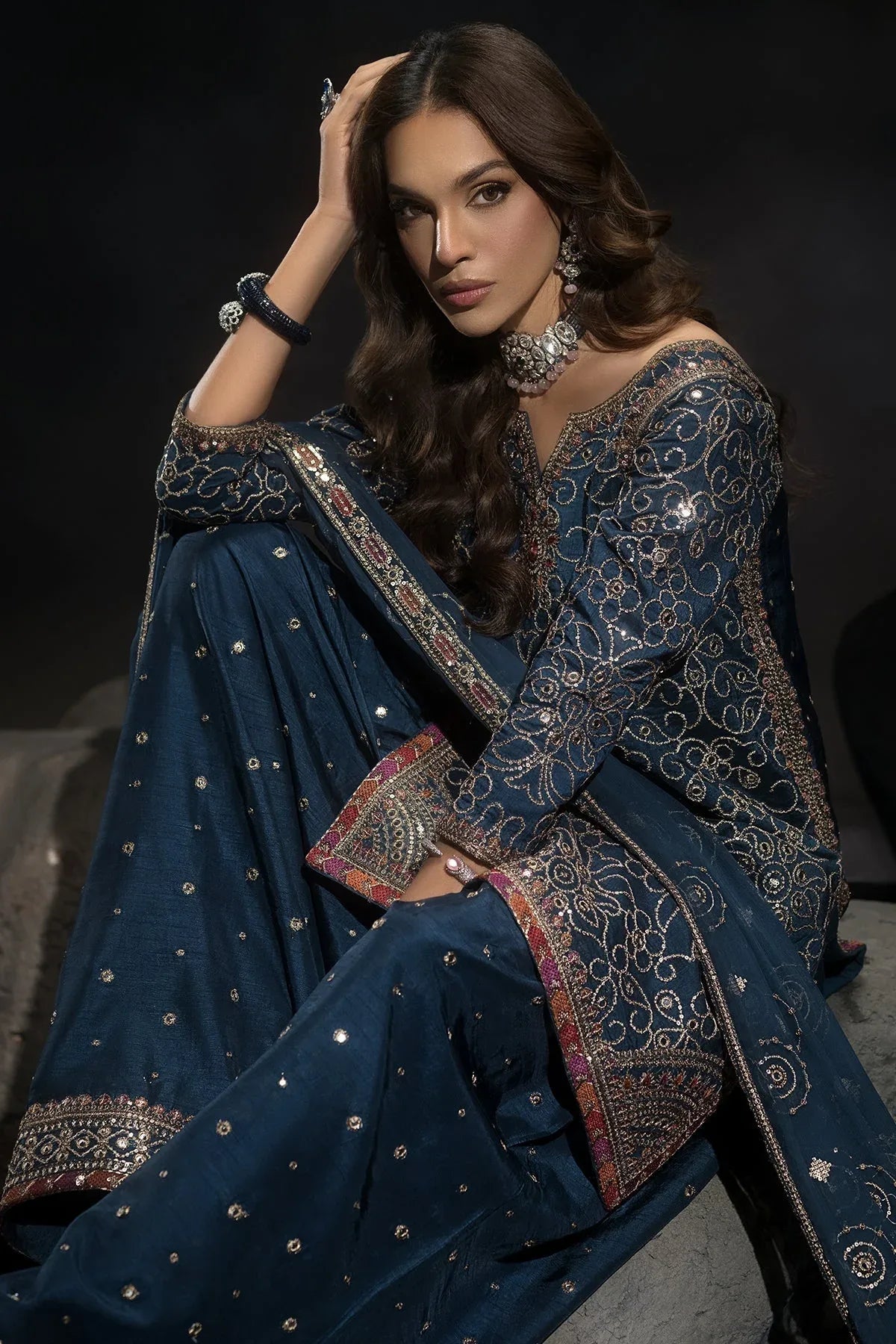 Charizma | Statement Dresses | CMA-4-118 - Aqsa Fabrics