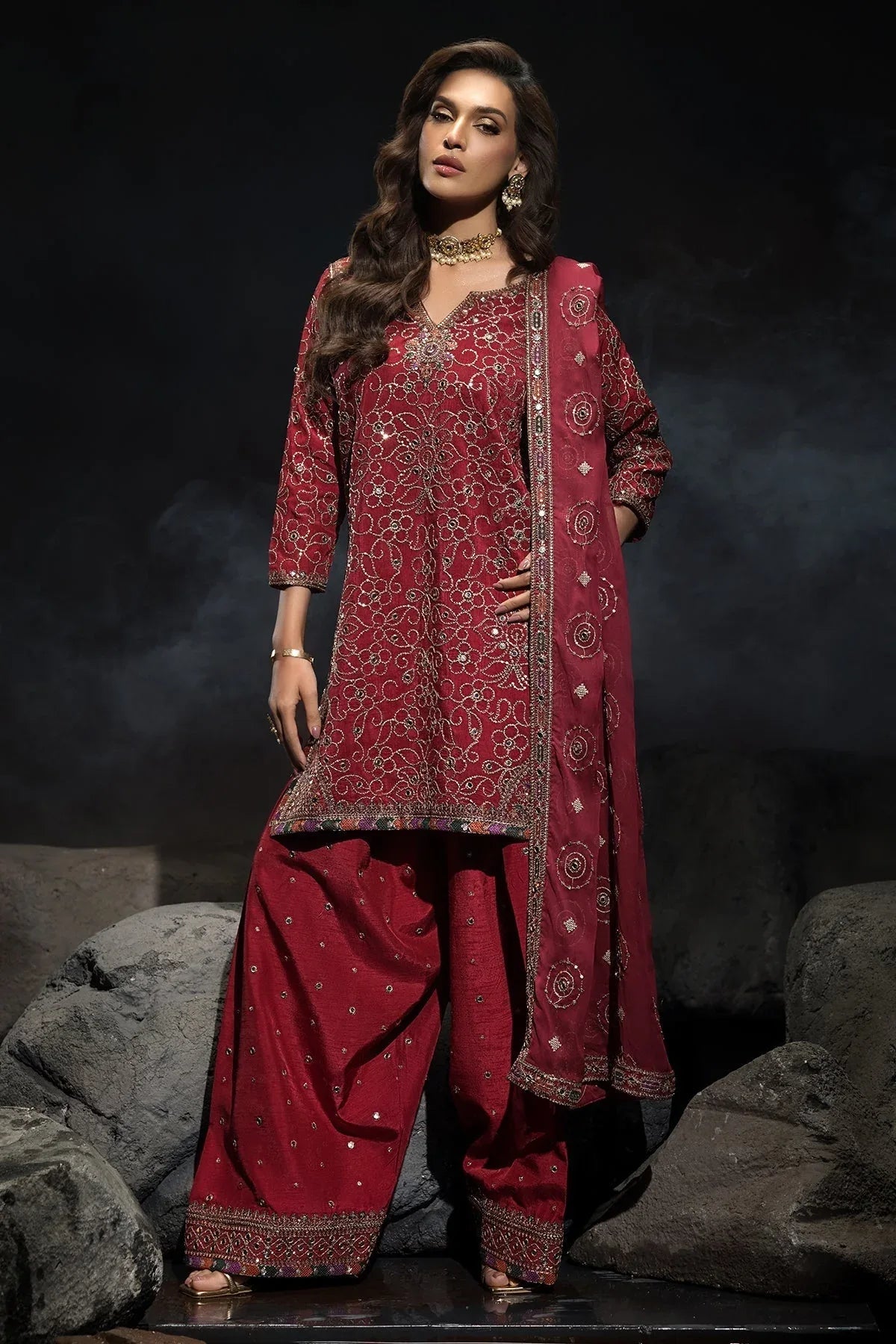 Charizma | Statement Dresses | CMA-4-117 - Aqsa Fabrics