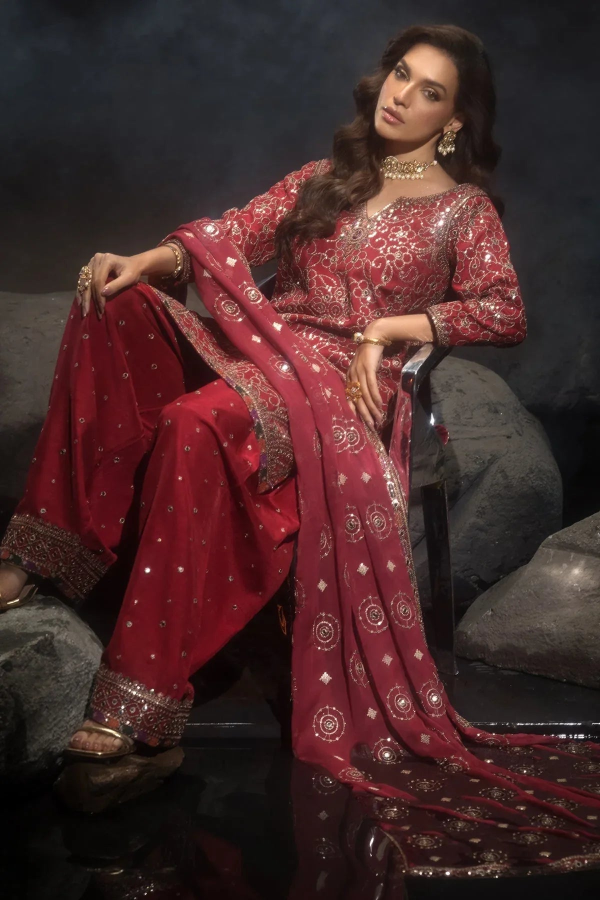 Charizma | Statement Dresses | CMA-4-117 - Aqsa Fabrics