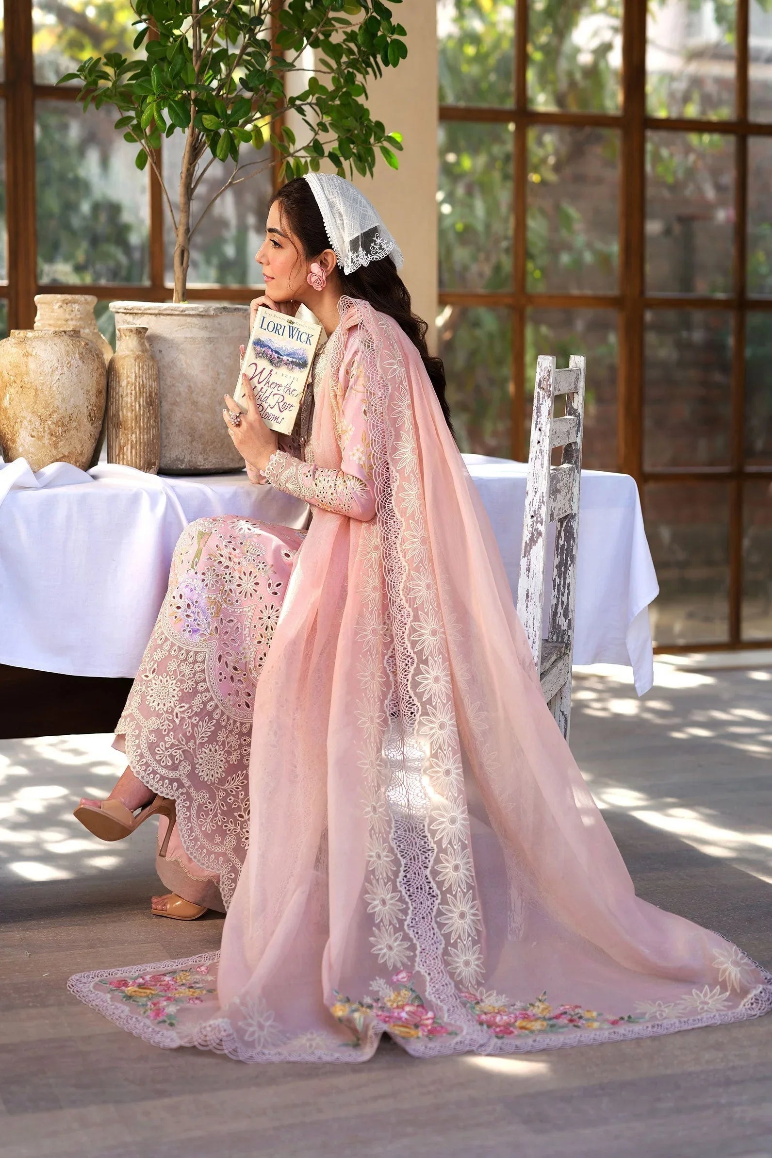Maryam Hussain | Luxury Lawn 25 | Dimple - Aqsa Fabrics