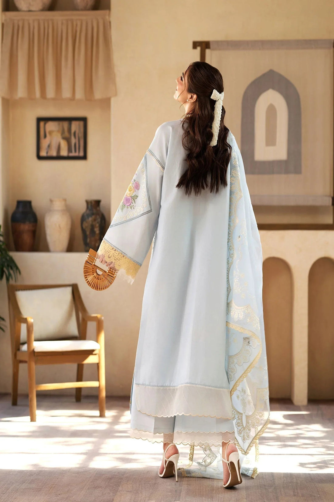 Maryam Hussain | Luxury Lawn 25 | Ocean - Aqsa Fabrics