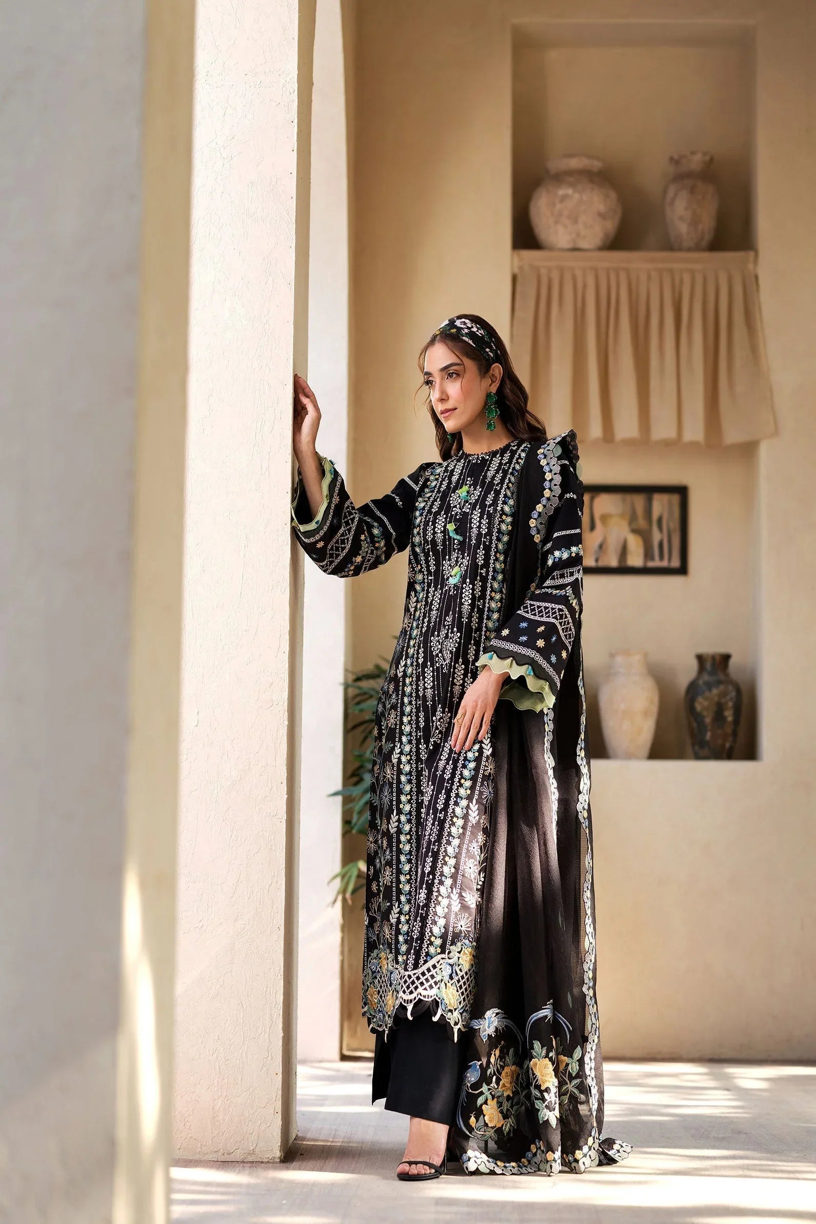 Maryam Hussain | Luxury Lawn 25 | Dawn - Aqsa Fabrics