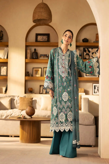 Maryam Hussain | Luxury Lawn 25 | Seashell - Aqsa Fabrics