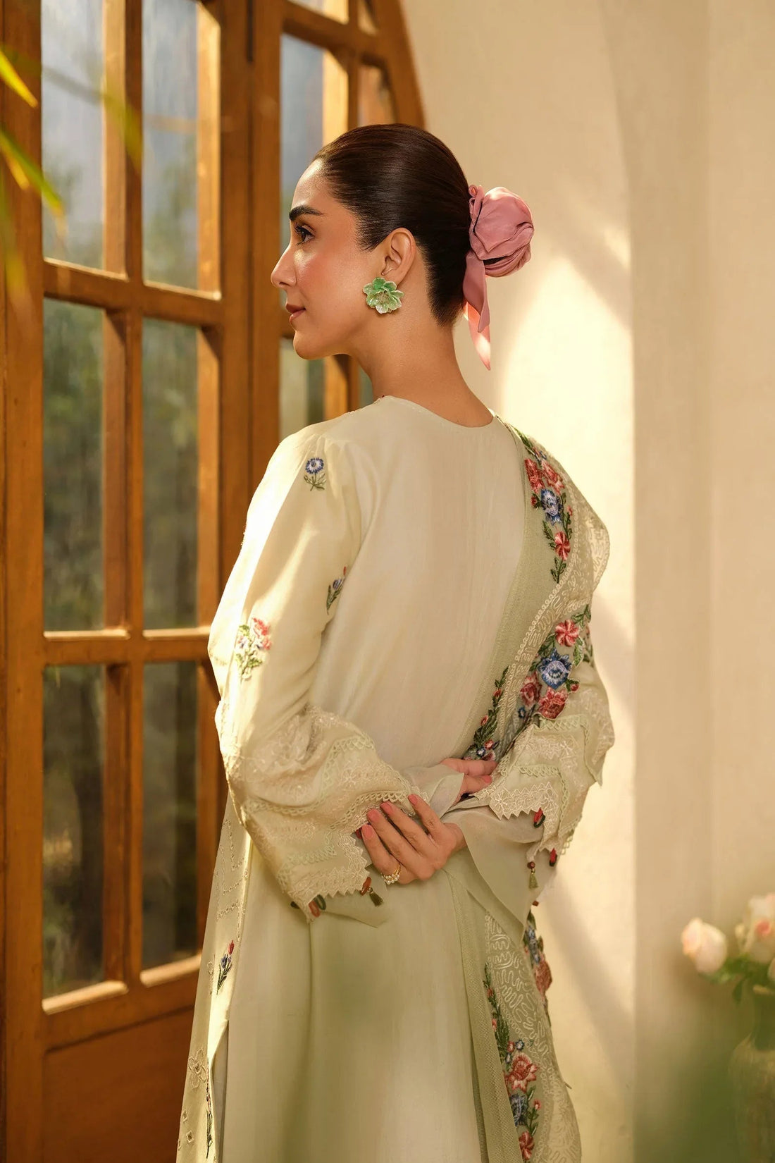 Maryam Hussain | Luxury Lawn 25 | Mint - Aqsa Fabrics